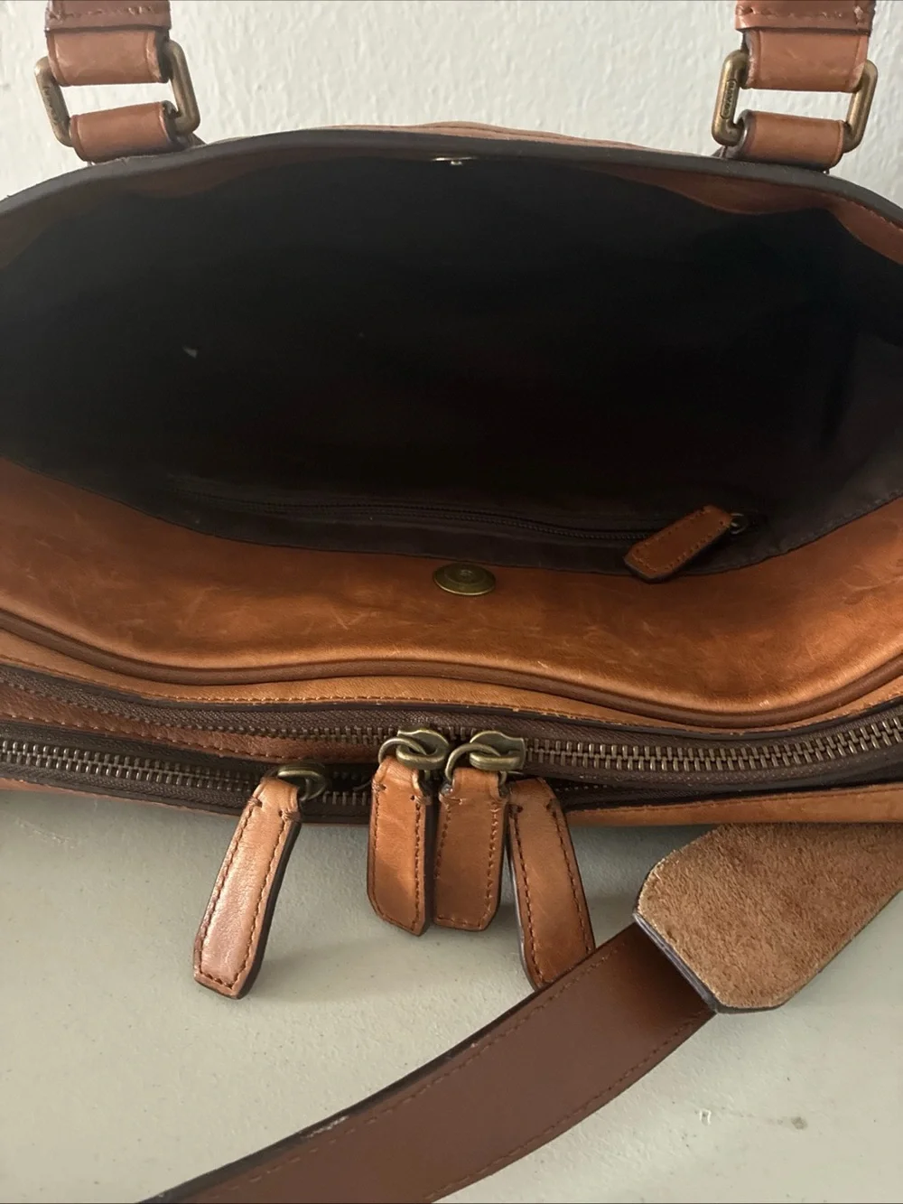 Coach Men's Leather Briefcase Bag in Brown | Coach Brown Leather Laptop Briefcas